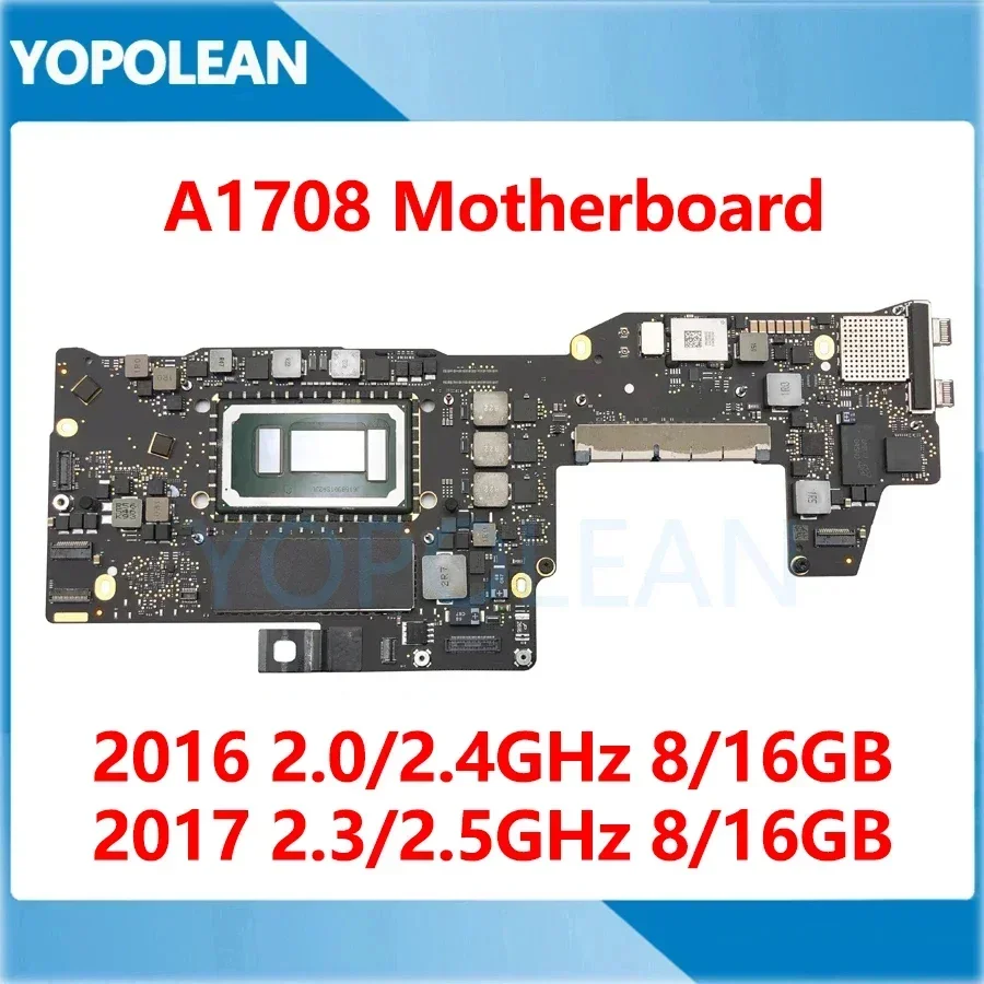 Laptop Motherboard Original Laptop A1708 Motherboard For Macbook Pro 13" Retina A1708 Logic Board i5 i7 8GB 16GB