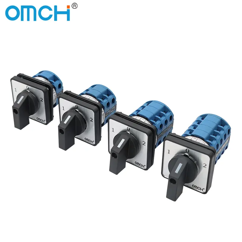OMCH 1PCS Silver Contact LW26-20/32/63 Universal Switch 3 Position 1-0-2 1/2/3/4 Poles 440V 4/8/12/16Terminals Rotary Cam Switch - Image 5
