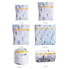 6Pcs Laundry Bags Set Dirty Clothes Organize Pouch Cute Print Washing Bags Fine Mesh For Clothing Protect Bathroom Laundry Set 6