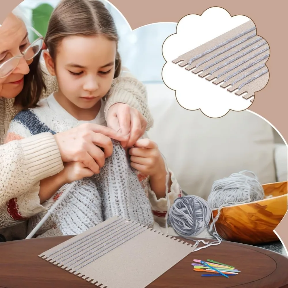 Kit Telaio Per Maglieria In Plastica A Forma Di 8 – Per Realizzare Sciarpe, Cappelli, Calze E Coperte – Include Uncinetto E 2 Aghi