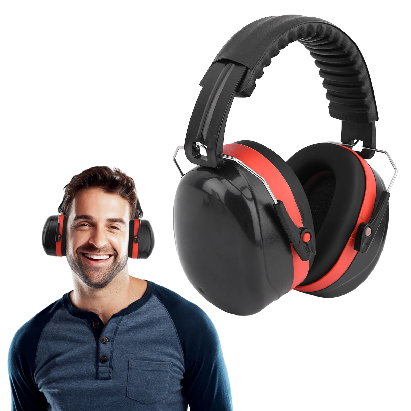 

Ear Muffs Safety Soundproof Noise Cancelling Hearing Protection Home Autism Headphone Sleeping For Shooting Adjustable Headband