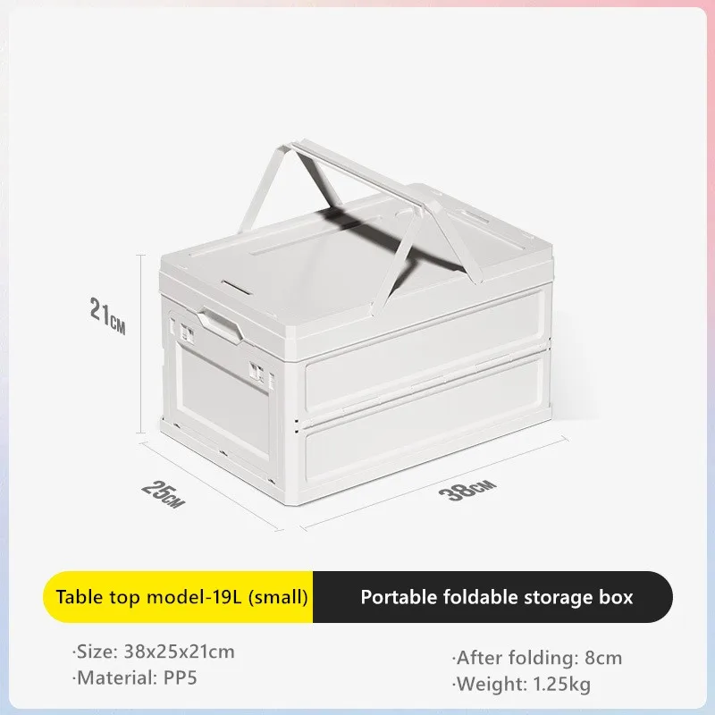 Poeticexist Capacity 22L, 32L, 56L Small Table with Handle Fabric Outdoor Collapsible Jewelry Shoe Plastic Folding Storage Boxes 3