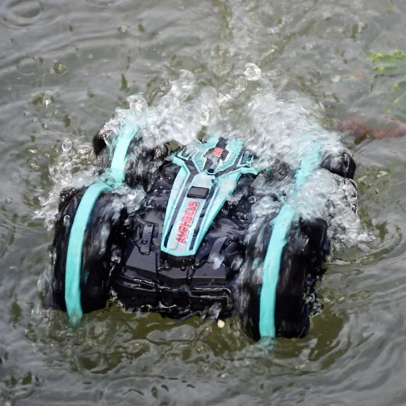 Newest High-tech Remote Control Car 2.4G Amphibious Stunt RC Car Double-sided Tumbling Driving Children's Electric Toys for Boy 2