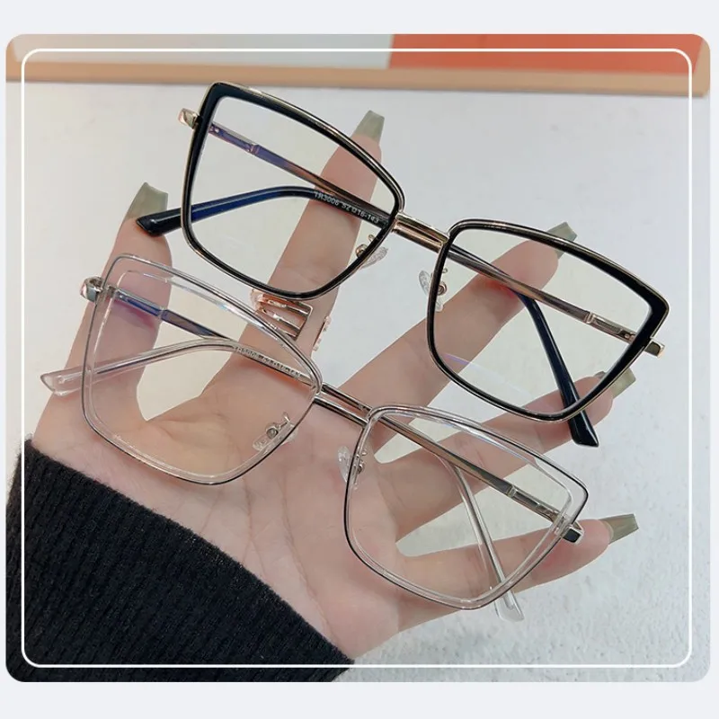 Blue Light Blocking Glasses Retro Large Frame Glasses Square Reading Glasses Oversized For Fashion Coordination Computer Use