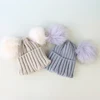 Newborn Baby Hat Scarf Set Pompom Cartoon Infant Baby Girl Boy Winter Hat For Kids Warm Knitted Children Boys Girls Beanie Cap 5