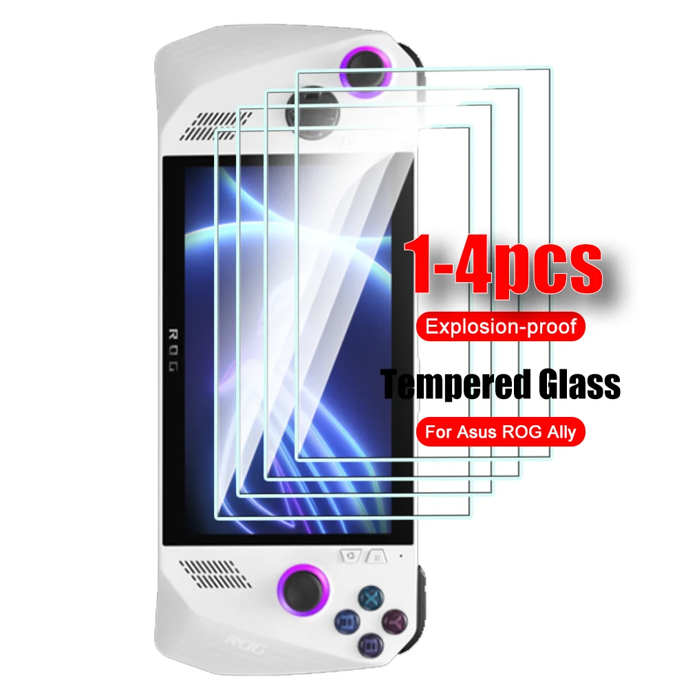 1-4 Pezzi Di Vetro Temperato Protettivo Per Asus Rog Ally 2023 Pellicola Salvaschermo Per Asus Rog Ally Rogally Pellicola Trasparente A Copertura Tota
