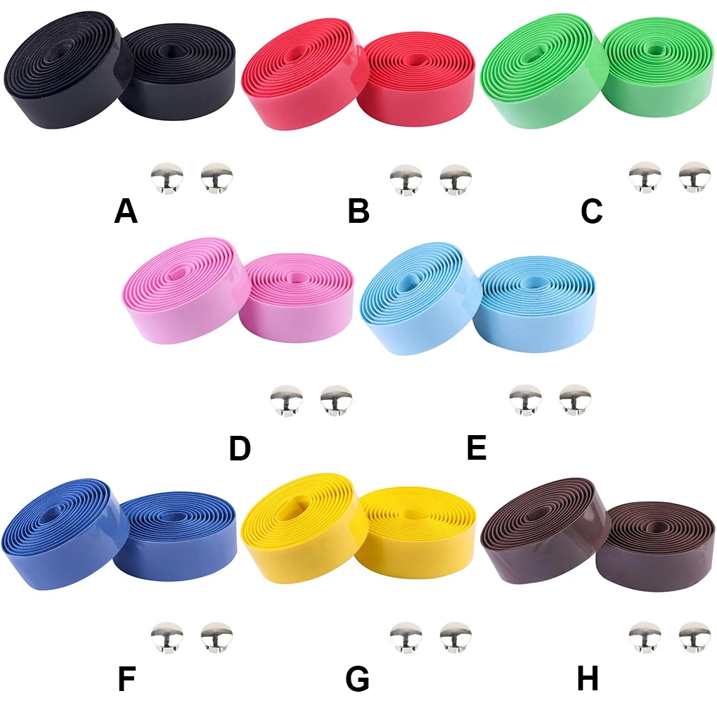 Road Bike Handle Bar Tape Bar-plug Anti-skid Cycling Damping Grips Wraps Rubber Foam Breathable Tapes Yellow For bike handlebar tape