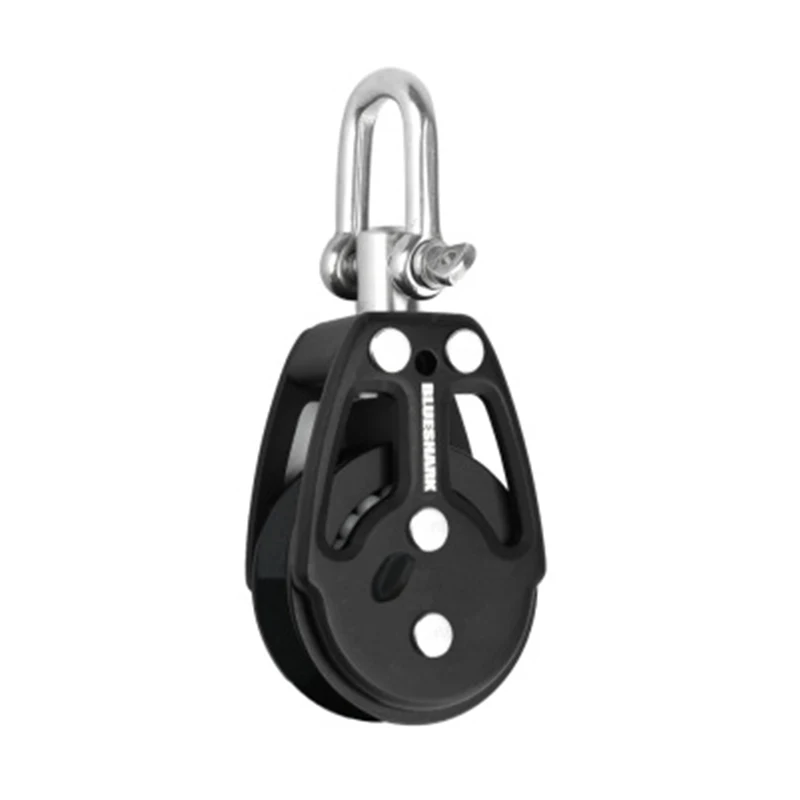 

Sailing yacht hardware accessories aluminum alloy pulley wheel diameter 38mm ratchet load bearing 246kg max line 10mm