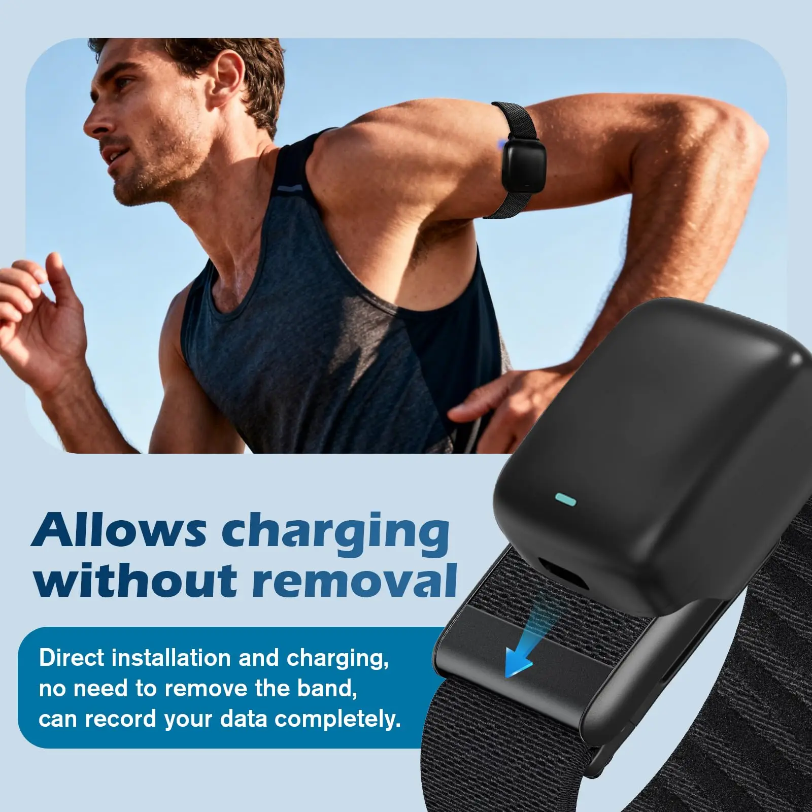 Nylon Bicep and Ankle Fitness Sport Strap for Health and Activity Tracking