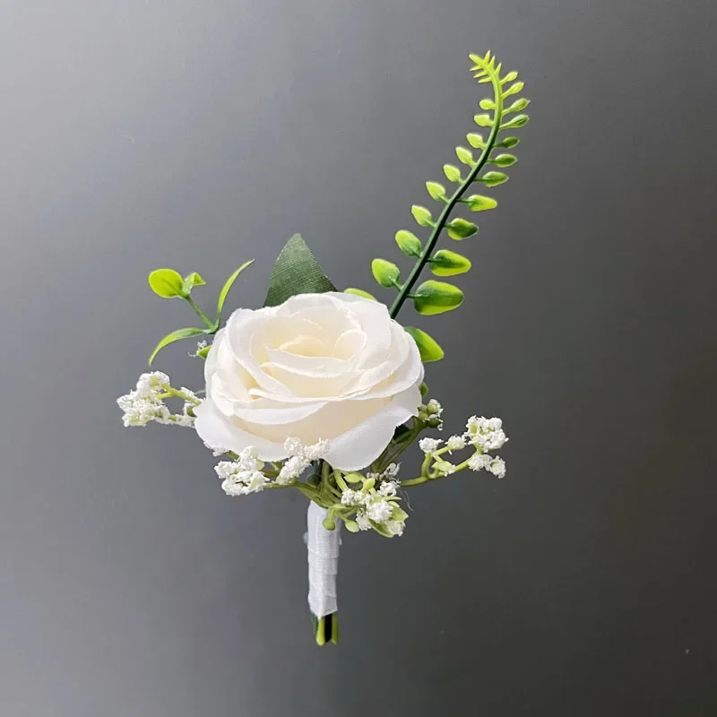 Mens Suit Artificial Rose Groom Corsage Accessory