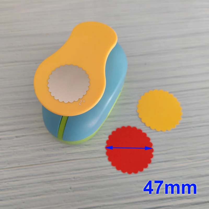1pc 3" 2" 1.5" 1" Wave Circle Craft Punch Round Hole Paper Cutter Scrapbooking School Puncher EVA Greeting Card DIY Making Cut
