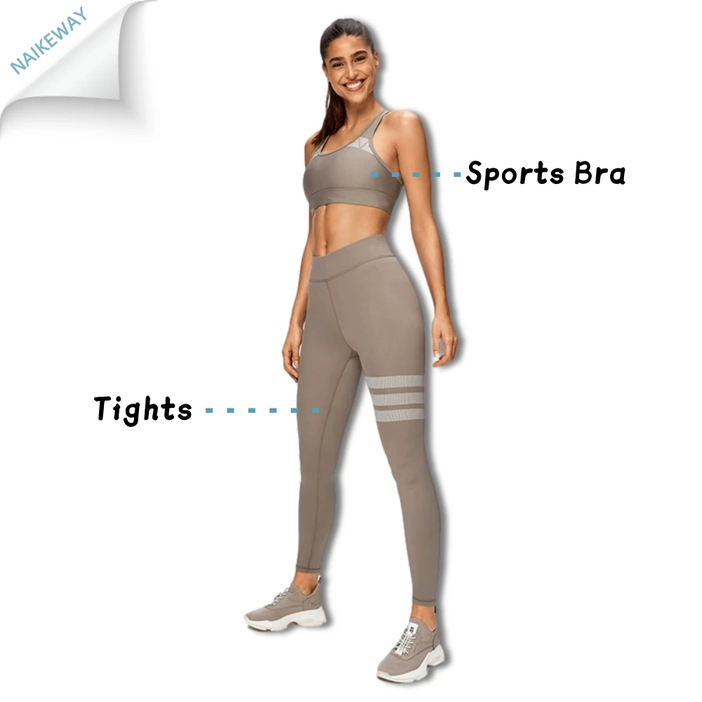 

NAIKEWAY Signature Bodysuit and Tank Top Set 2022 New Seamless Fitness High Waist Peach Hip Breathable Sports Clothes