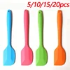 5/10/15/20PCS Random Color Silicone Spatulas Cream Spatula Cake Cream Scraper Baking Cake Tool Heat-resistant Seamless Scraper