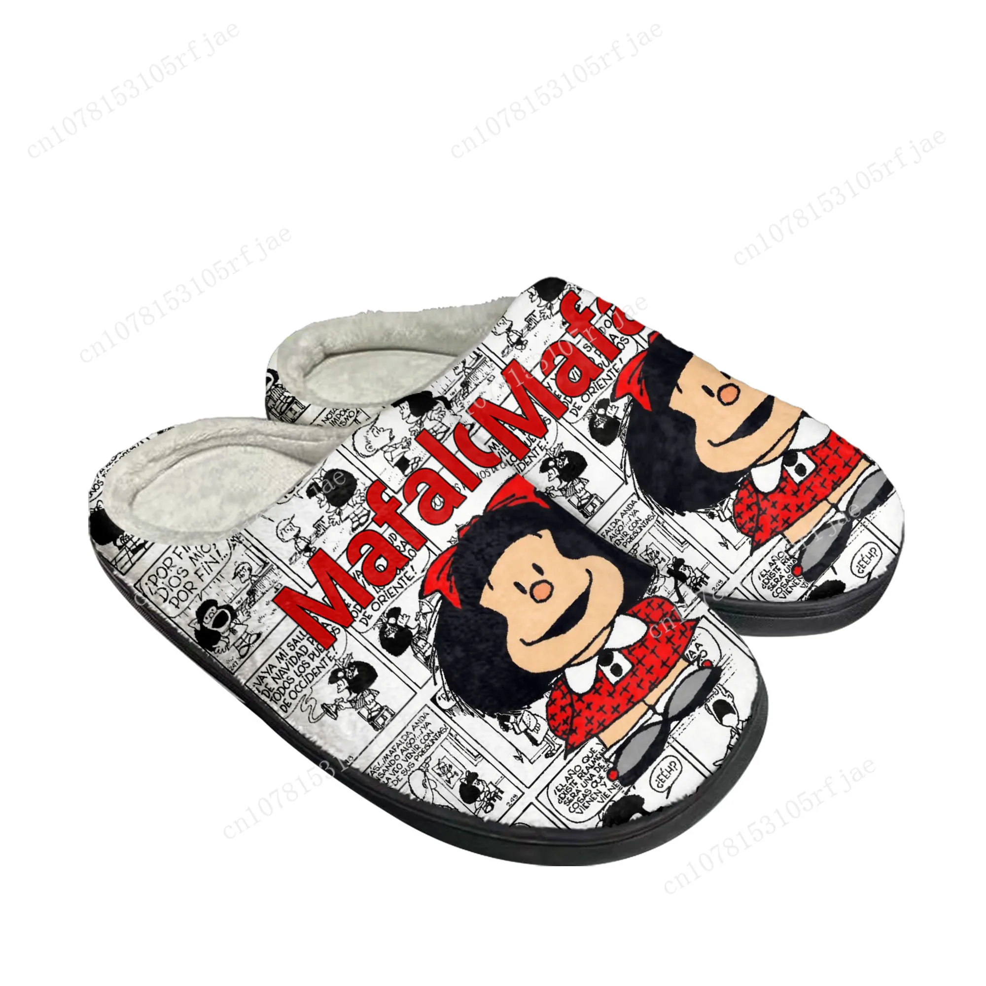 Hot Cartoon Mafalda Home Cotton Slippers Mens Womens Teenager Fashion Plush Bedroom Casual Keep Warm Shoes Tailor Made Slipper