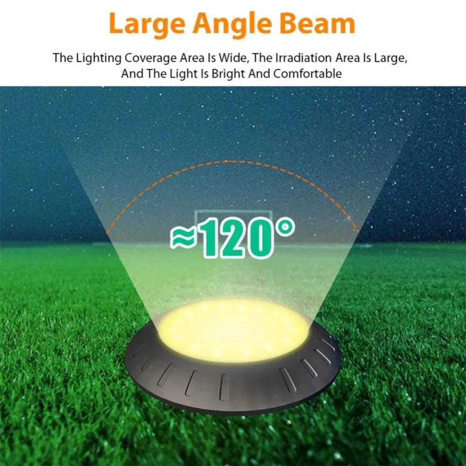 Garden Decoration Lamps IP44 Waterproof RGB Solar Buried Lawn Lamp Path Light Floor Energy Saving Outdoor Lamps & Lighting Decoration Park Landscape