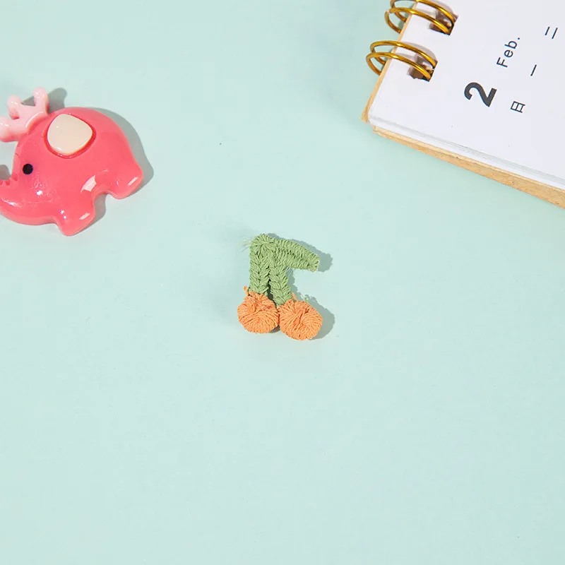 50PCS 새로운 니트 자수 미니 체리 스티커 의류 액세서리 DIY 어린이 체리 헝겊 패치 도매