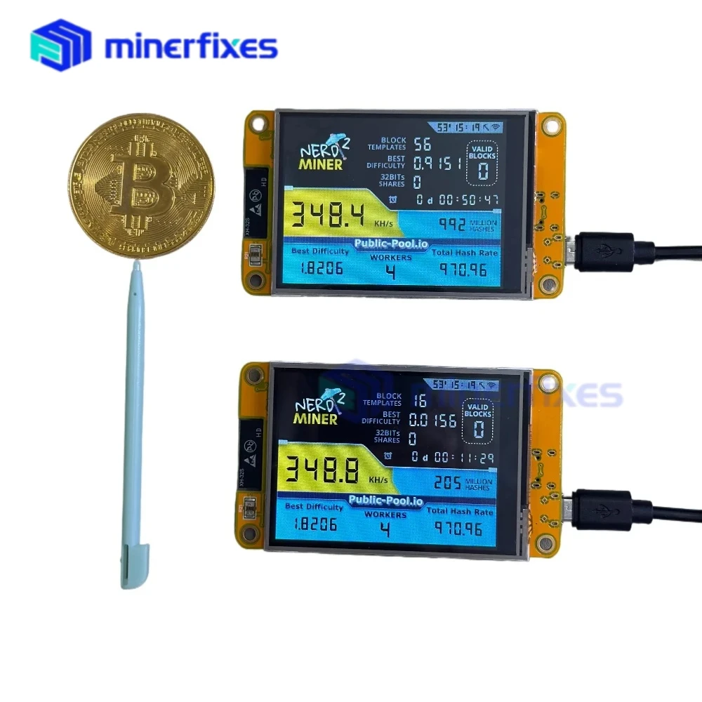 새로운 nerdminer v3 2.8인치 BTC 솔로 복권 Nerd miner 암호화 비트코인 ​​광부 솔로 마이닝 머신 -  AliExpress