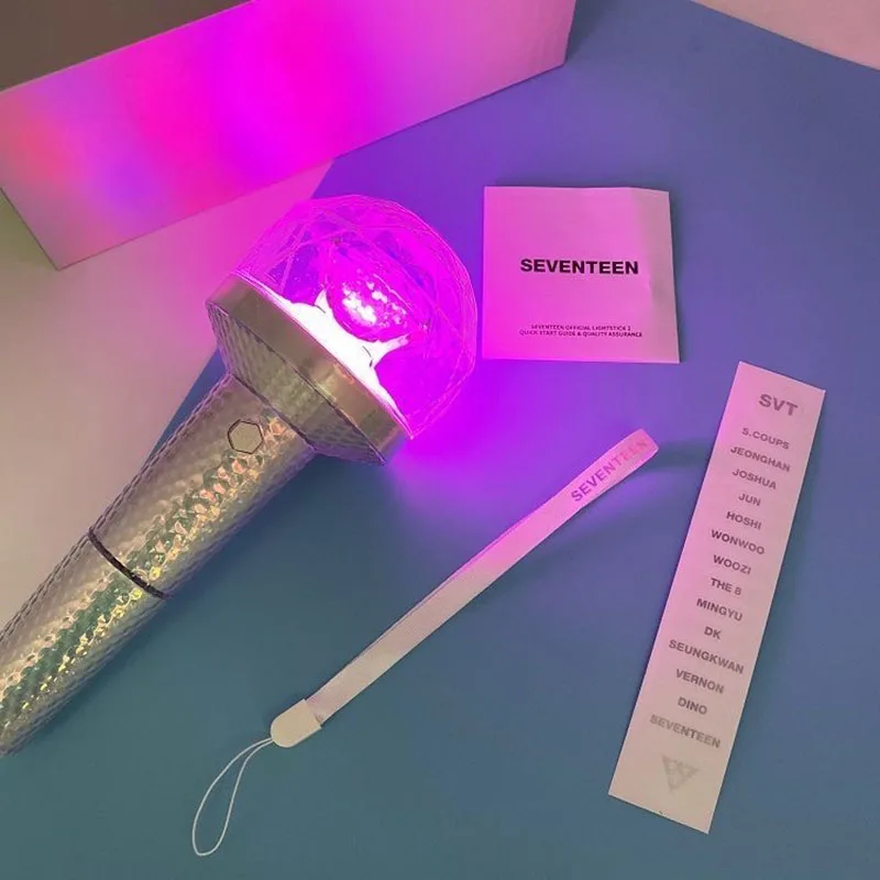 

KPOP Seventeen Lightstick Lamp Ver.2 With Bluetooth Glow Stick Hand Light Concert Light Stick Fans Collection Toys Gifts