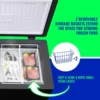 Chest Freezer with Electronic Panel, Accurate Temperature Display to 1 ℉, Black Deep Freezers with 2 Removable Baskets, Compact 6