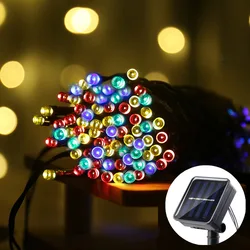 Enchanting Solar - Powered Fairy LED String Lights for Outdoor and Holiday Decor (Multicolor)