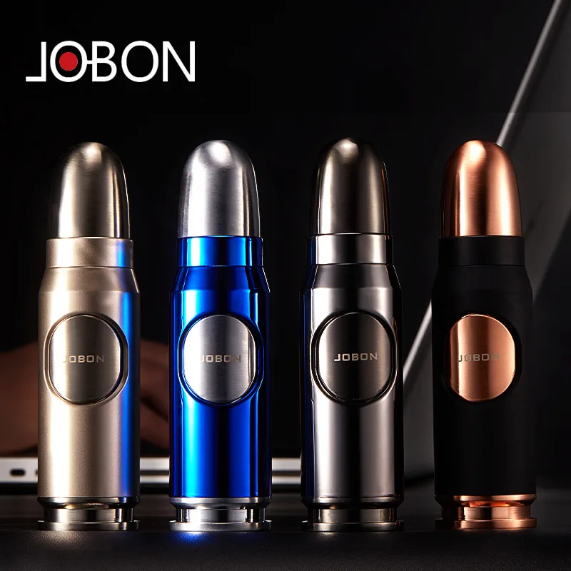 JOBON Windproof Butane Gas Lighter Bullet Metal Turbo Jet Igniter BBQ  Airbrush Flame Straight Fire Blue Flame Cigar Lighter