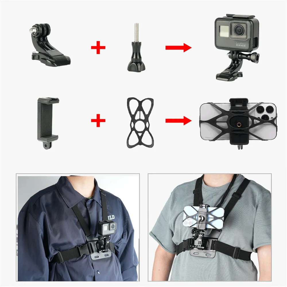 チェストストラップ POV 回転電話ホルダー Iphone Android