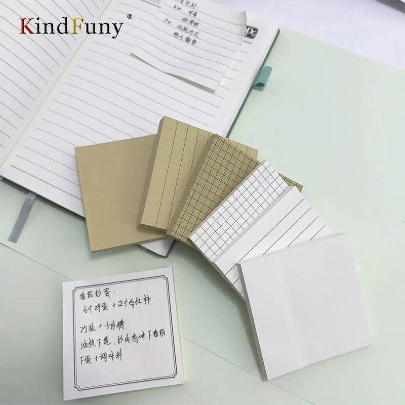 Минималистичные клейкие заметки KindFuny, блокнот для записей