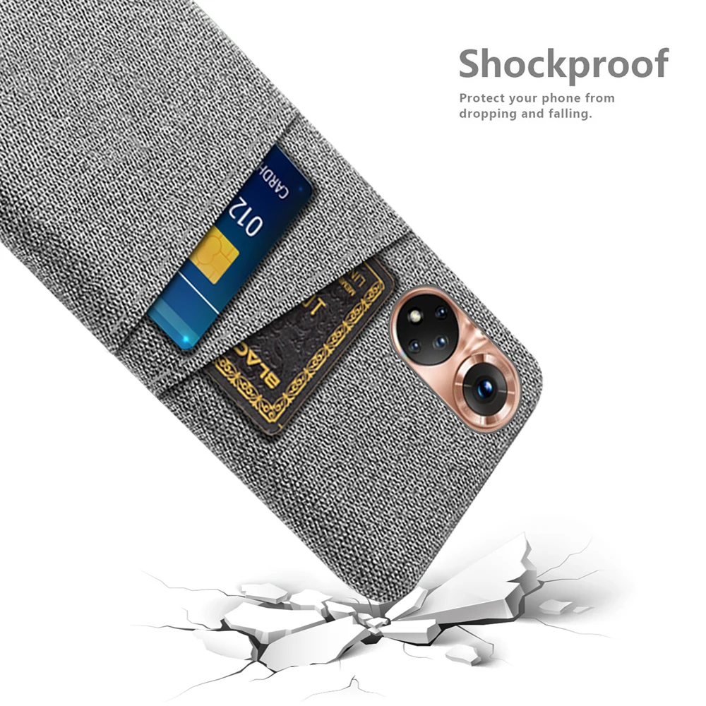 Premium Fabric Dual Card Phone Case Cover