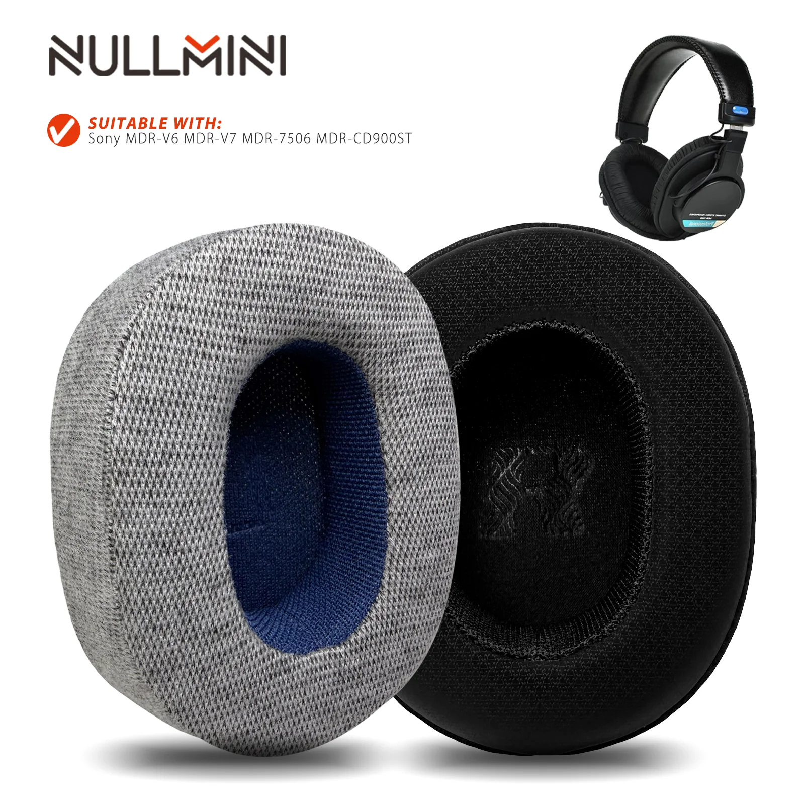 Nullmini Earpads Suitable for Sony MDR-V6 V7 7506 CD900ST