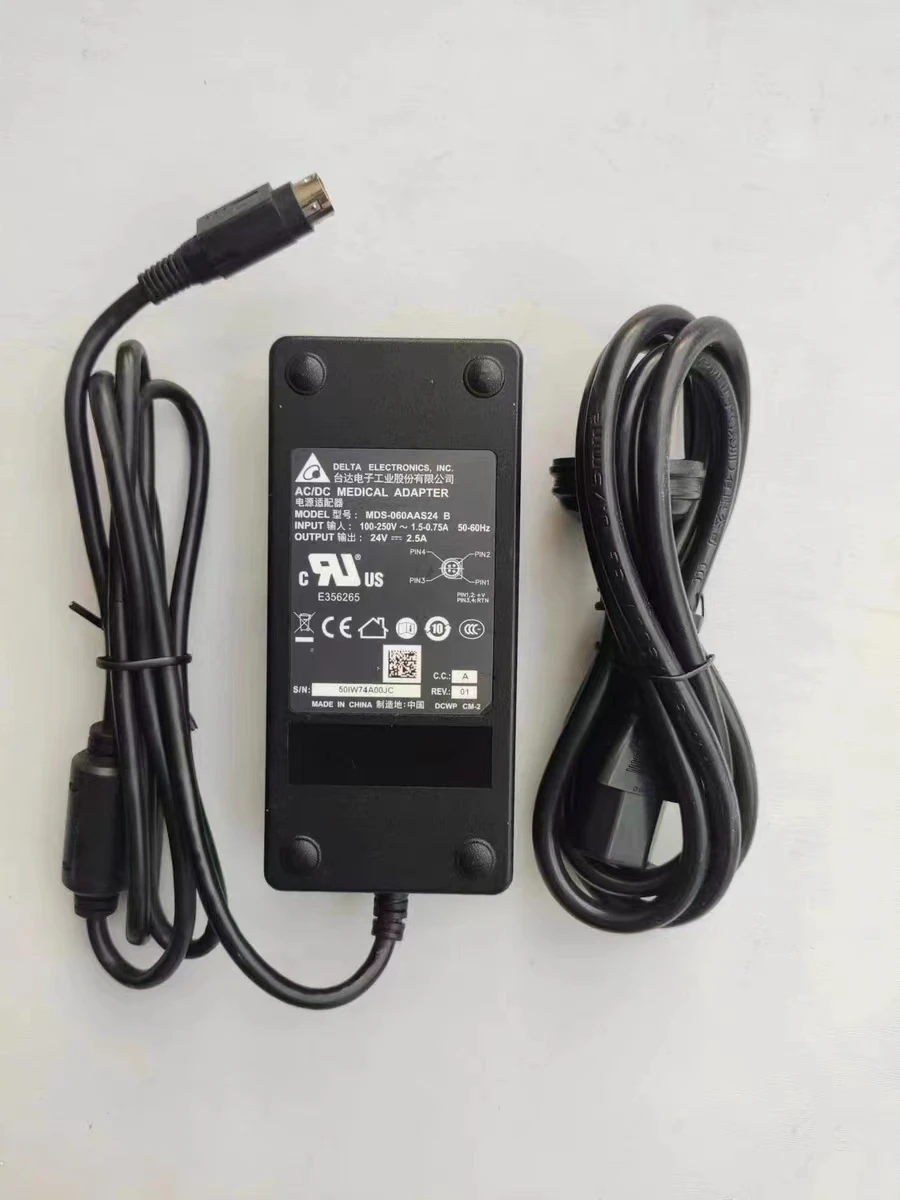 

DE LTA 24V2.5a power adapter MDS-060AAS24B Round port 4 pins new original