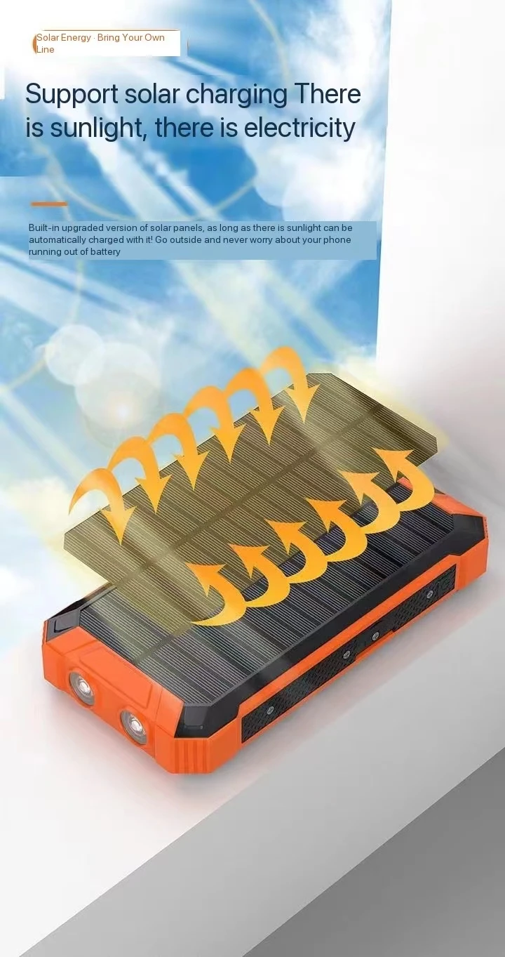 Neu Solar drahtlose lade 20000 mAh große kapazität handy outdoor power bank_voghion.com