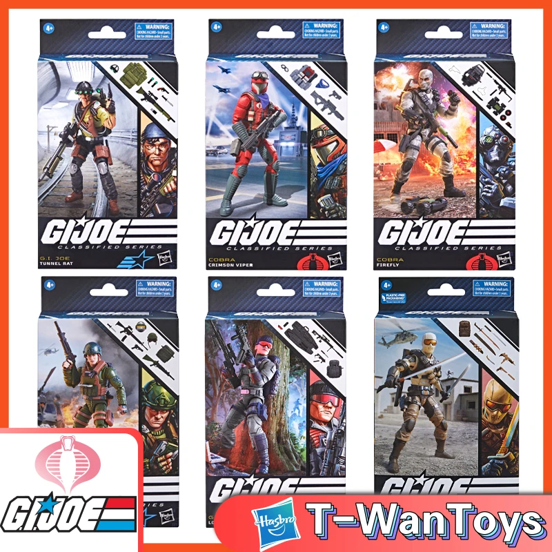 

New In Stock Hasbro G.I. Joe Classified Series Tunnel Rat/firefly/crimson Viper/low-Light/grunt/snake Eyes Action Figure