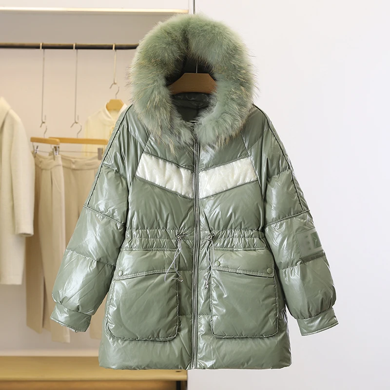 

Women down jacket winter long parka jackets casual outwear padded coat