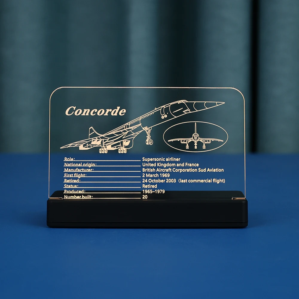 Targhetta Acrilica A Luce Led Per Set Di Blocchi Di Costruzione Concorde 10318
