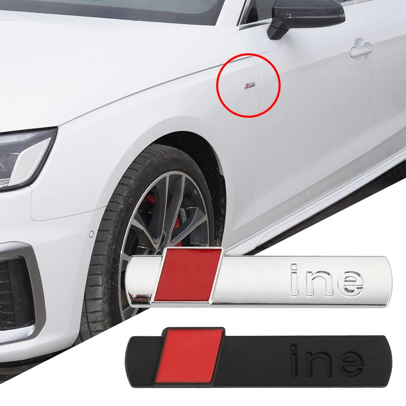 1 шт. автомобильная металлическая наклейка на крыло для Audi S line Sline TT J8 B8 A1 A3 A4 B5 B6 B7 A5