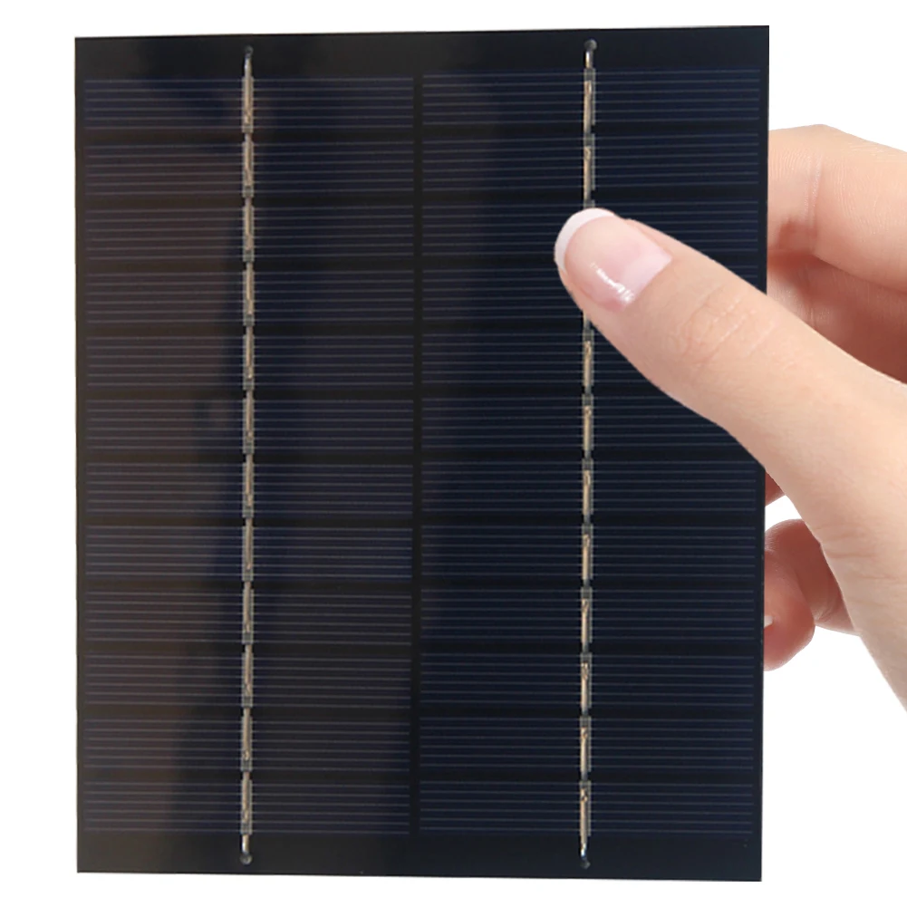 2W 12V Solar Panel Portable Solar Battery Charger 110X136MM Small Power Emergency Panel Outdoor Solar Cell for Camping