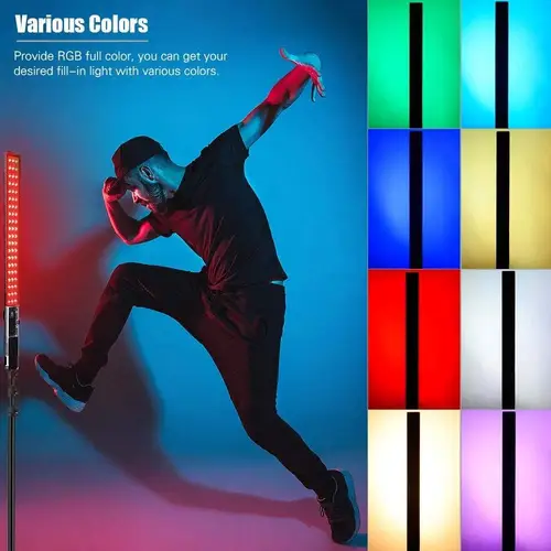 YONGNUO 휴대용 LED 비디오 조명, RGB 튜브 사진 조명, 3200k-5500k RGB 색 온도, 옵션 배터리 키트, YN360 2