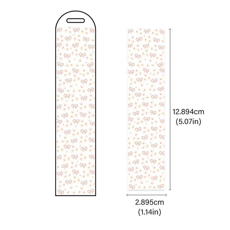 5pcs 1.14*5.07in Bookmark Wrap Cold Transfers Spring Brightly colored Printings Bundle DIY Stickers