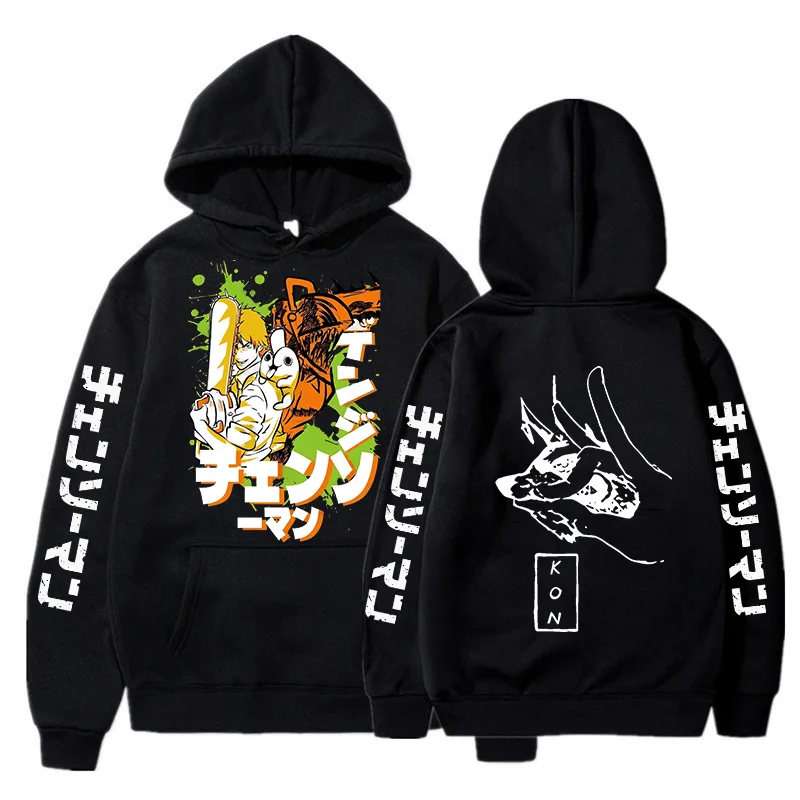 

Anime Chainsaw Man Pochita Denji Gothic Hoodies Hayakawa Aki Fox Devil Kon Manga Y2k Sweatshirts Korean Style Graphic Streetwear
