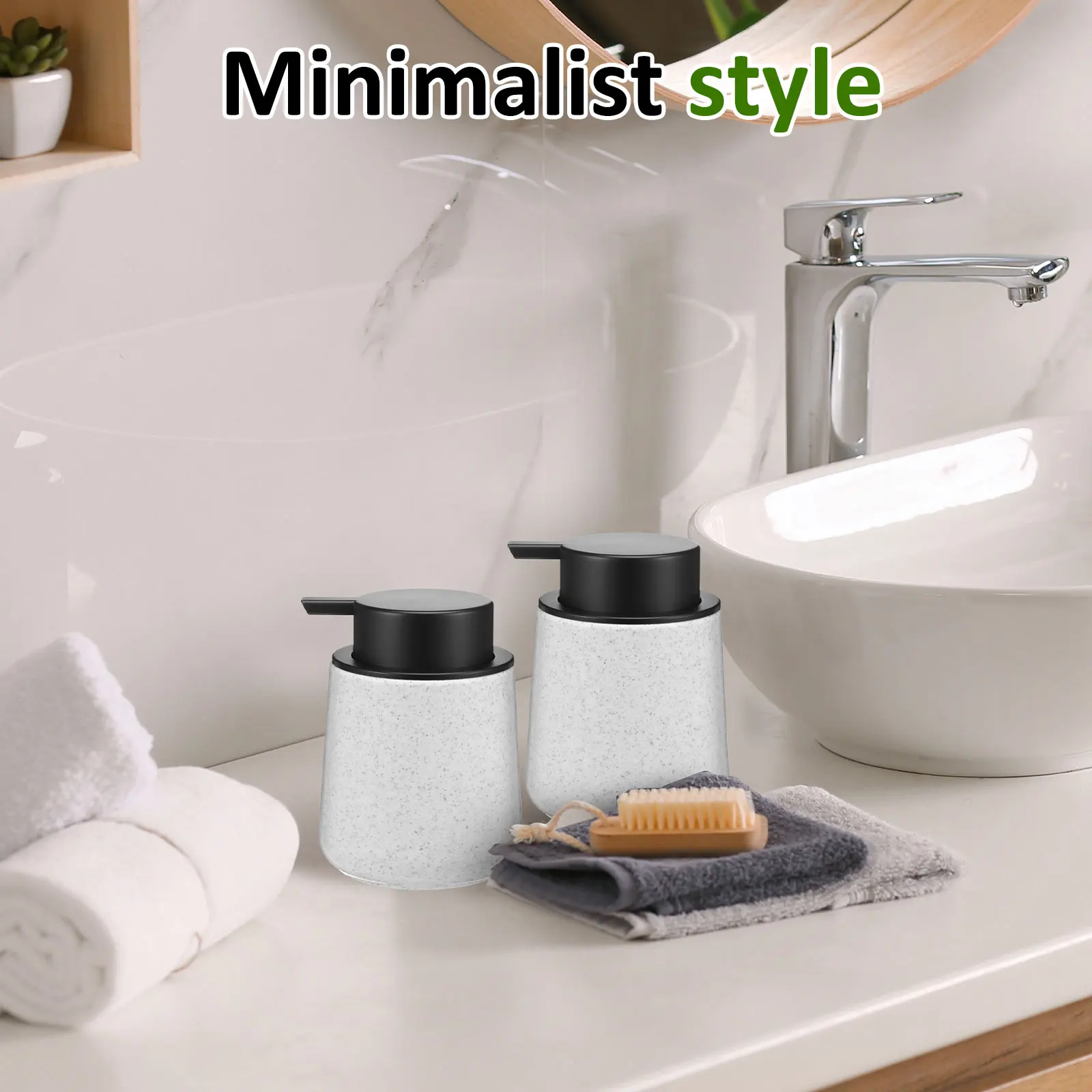 2Pcs 8.8oz Soap Dispenser Liquid Hand Soap Dispenser with Press Pump Refillable Lotion Dispenser for Home Bathroom Kitchen Dish