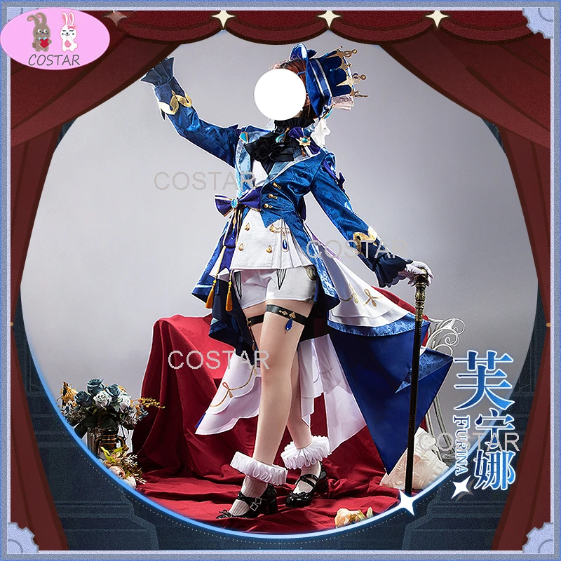 

COSTAR Game Genshin Impact Focalors Cosplay Costume Halloween Outfits Women New Suit Uniform Party Women Cute Dress