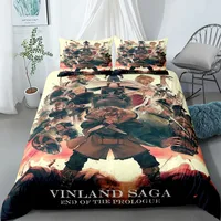 Vinland Saga Retro Duvet Cover Set King Queen Double Full Twin Single Size Bed Linen Set 2