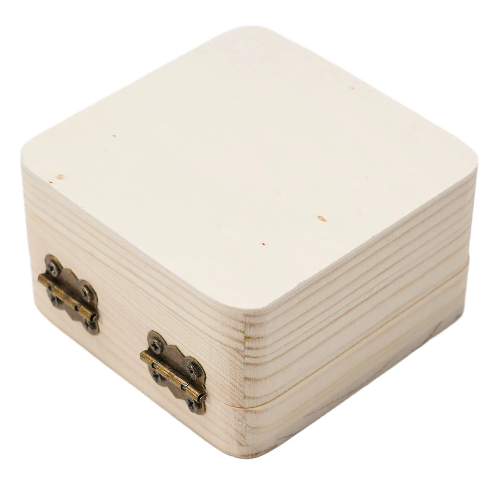 Wooden Storage Box Plain Wood With Lid Multifunction Square Hinged Crafts Gifts Boxes For Home Supply Storages Decoration 2