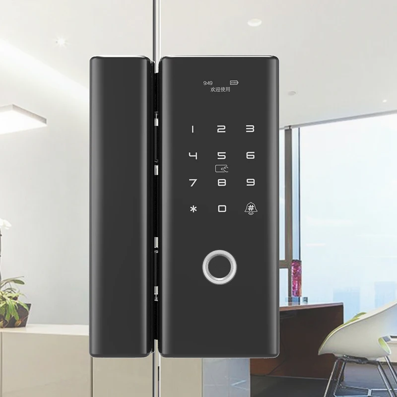 

Wi-fi Smart Glass Door Lock Electronic Digital Glass Door Fingerprint Lock Sliding Glass Door Lock