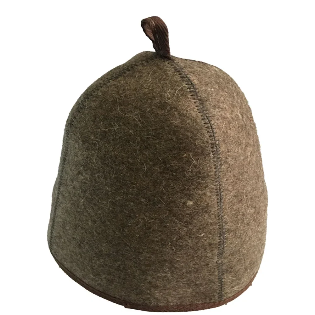 Sauna Felt Hats Sauna Bathwool Hat 34*26*0.3CM Banya Room Vaporarium Hats Adjustable Strap