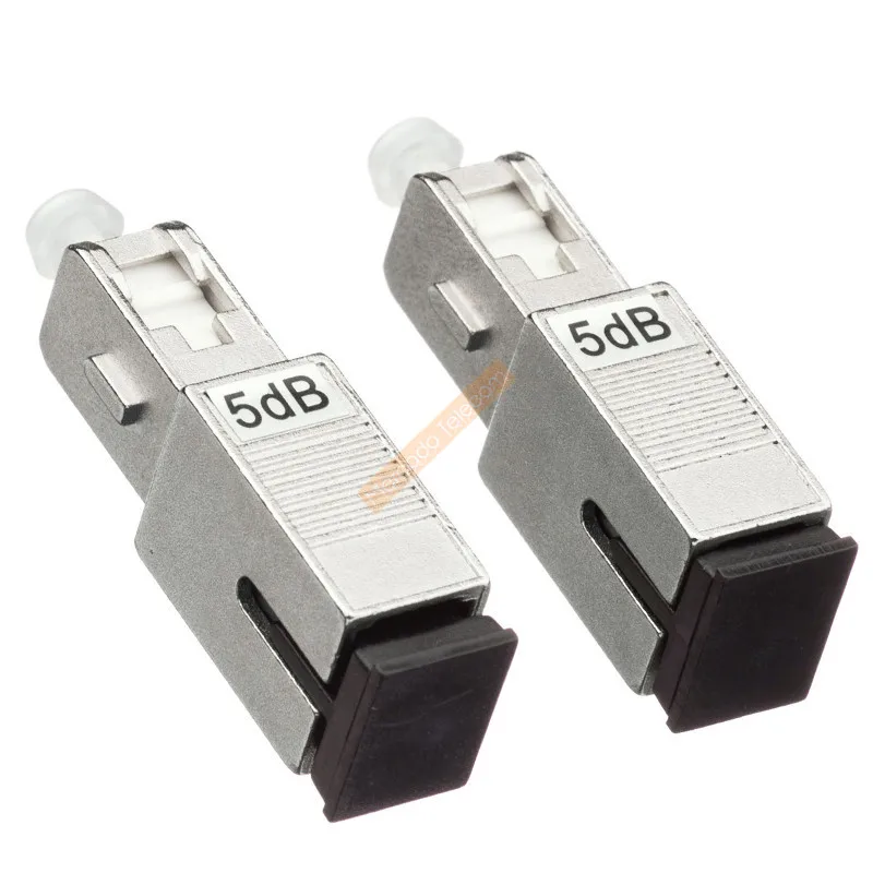 5PCS/bag SC UPC Male to Female Simplex mode fiber optic Attenuator metal male Fiber Attenuator FTTH attenuator Adapter