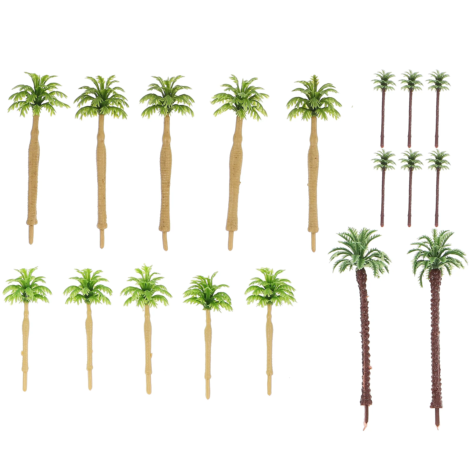 

17 Pcs Miniature Coconut Tree Model Landscape Decor Sand Table Trees for Crafts Palm Train Small Decoration DIY Plant Fake