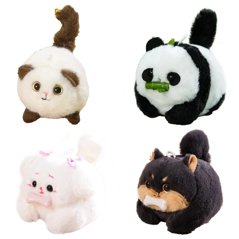 A Soft And Comfortable Stuffed Animal Move And Swing Rotating Cat Doll Toy Gift Home Ornaments Wag Tail Cat Plush Toy 6