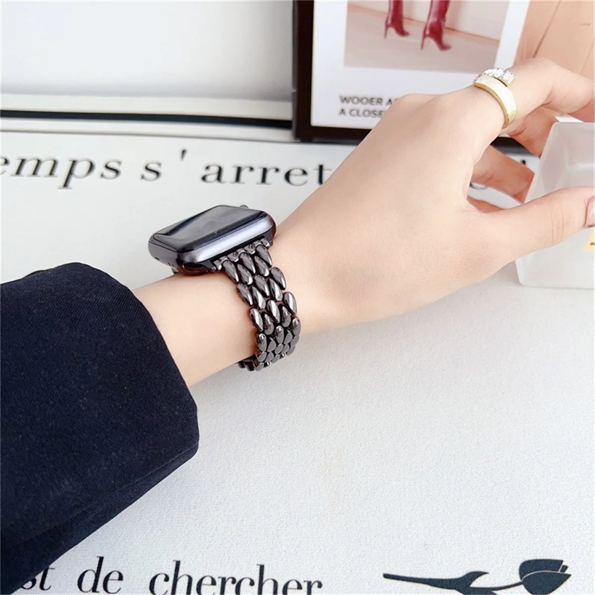 Cinturino per orologio per iWatch 42/44/45/46/49mm 38/40/41mm Cinturino per orologio in metallo alla moda per serie di orologi Ultra2 Serie 10/9/8/7/6/5/4/3/2/1_voghion.com