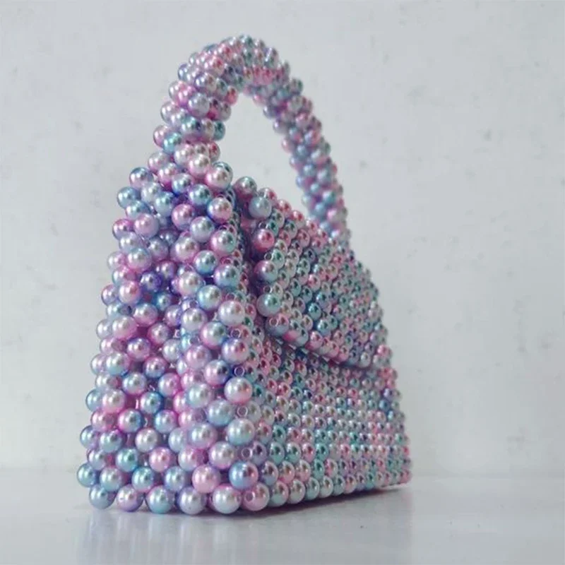 バッグ L BALL BEADS BAG Colored Pearl Beads Ball Women's Handbags Top-Handle Bags